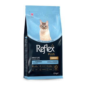 Reflex Plus - Hạt khô vị cá hồi hỗ trợ kén ăn cho mèo trưởng thành 1.5kg