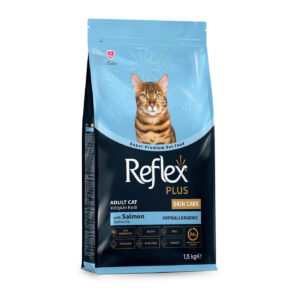 Reflex Plus - Hạt khô vị cá hồi hỗ trợ chăm sóc da lông cho mèo trưởng thành 1.5kg