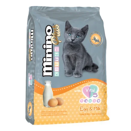 Minino Plus - Hạt khô vị trứng và sữa cho mèo con